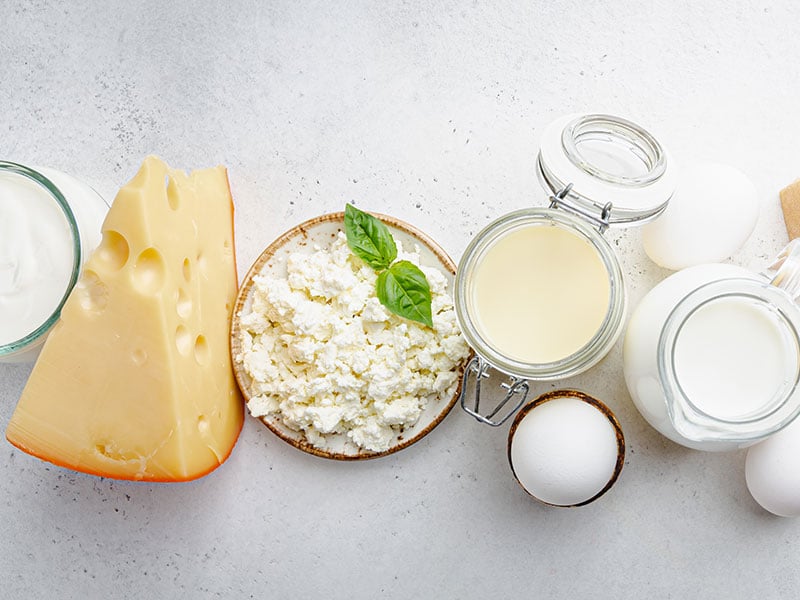 A selection of dairy products