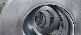 Large Rolls of sheet metal - cooled, lubricated and cleaned