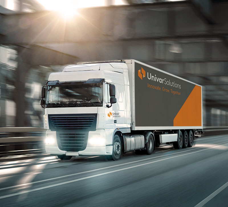 A Univar shipping truck